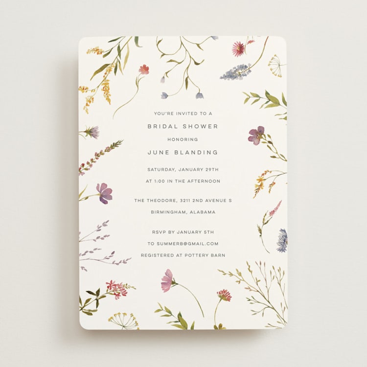 "Untied" - Bridal Shower Invitations in Sherbert by Erin Hodges - Front