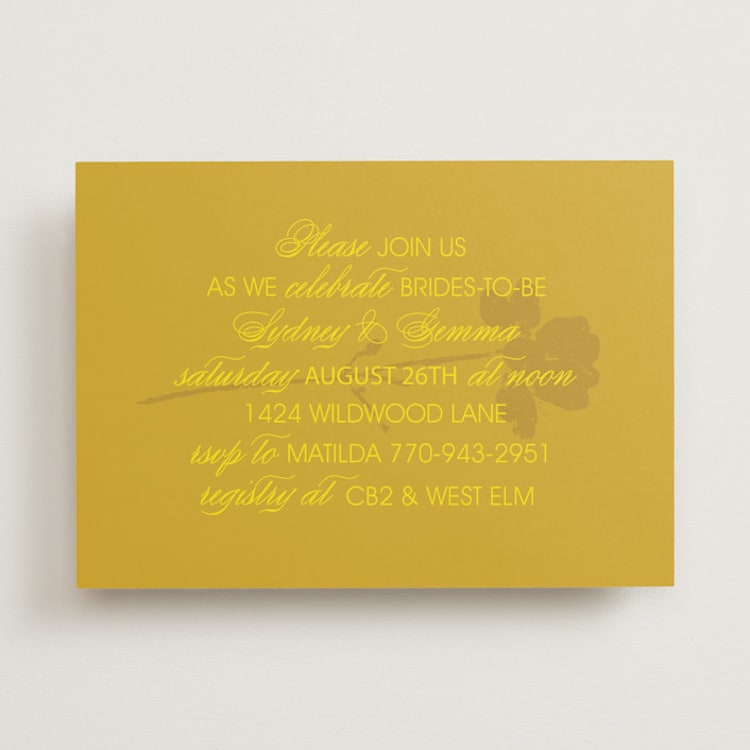 "Bloom" - Bridal Shower Invitations in Island Citrus by Morgan Kendall - Front