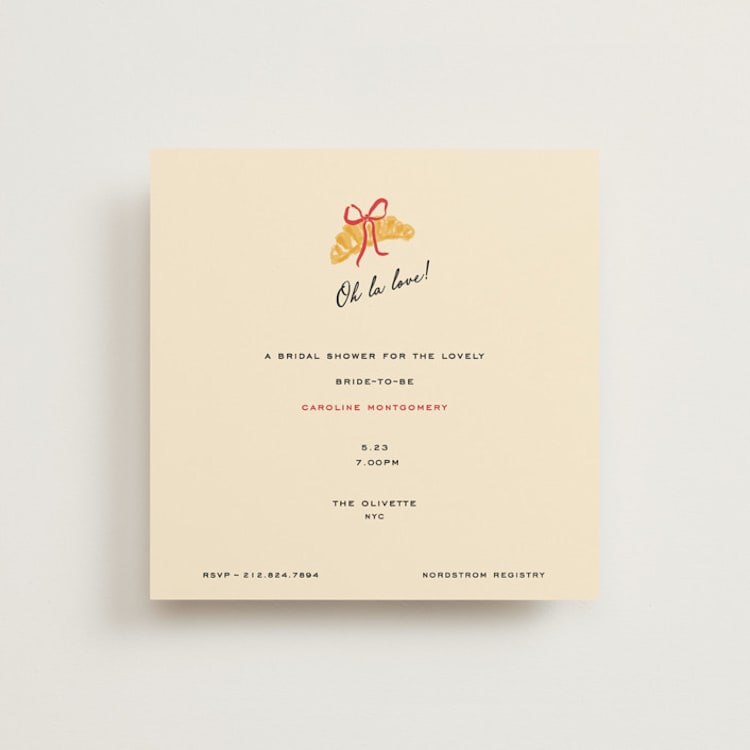 "Oh La Love!" - Bridal Shower Invitations in Scarlet by Sarah Rosenthal - Front