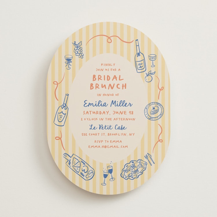 "Sunny Brunch" - Bridal Shower Invitations in Sunshine by Elly - Front
