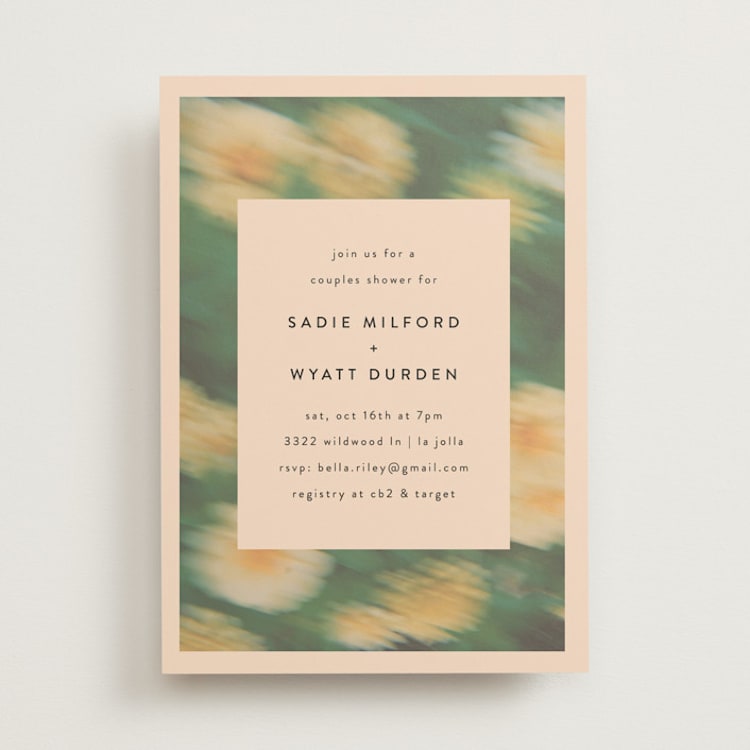 "Bohemian Haze" - Bridal Shower Invitations in Spring Green by Morgan Kendall - Front