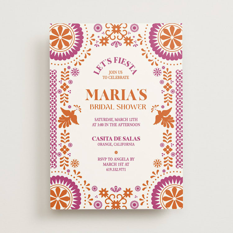 "Let's Fiesta" - Bridal Shower Invitations in Gumdrop by Eva Tadros - Front