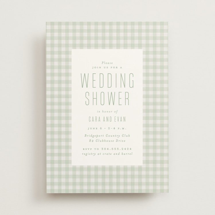"Charming" - Bridal Shower Invitations in Mint by Lea Delaveris - Front