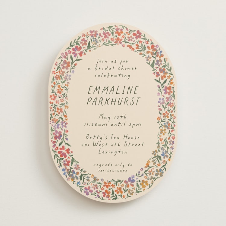 "Wildflowers" - Bridal Shower Invitations in Confetti by 2birdstone - Front