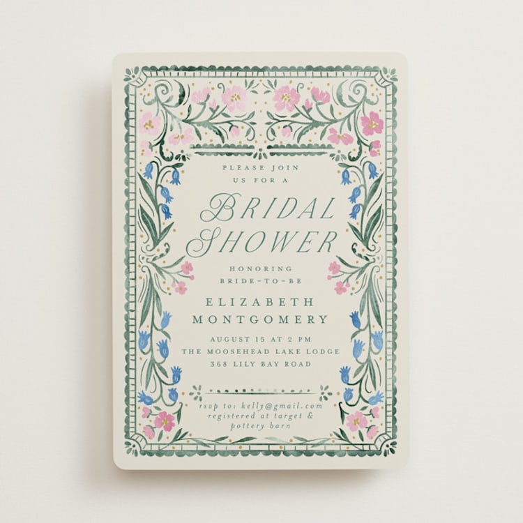 "Book Cover" - Bridal Shower Invitations in Evergreen by Petra Kern - Front