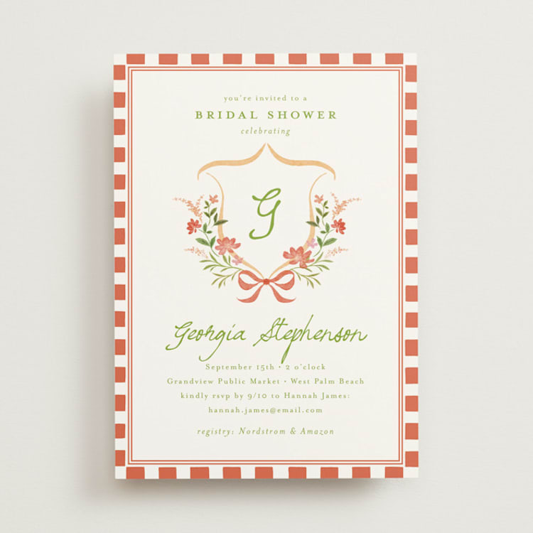 "Grandview" - Bridal Shower Invitations in Sunset by Melanie Kosuge - Front
