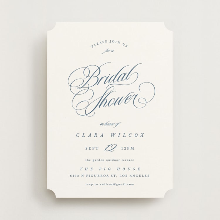 "Clara" - Bridal Shower Invitations in Coastal by Kelly Schmidt - Front