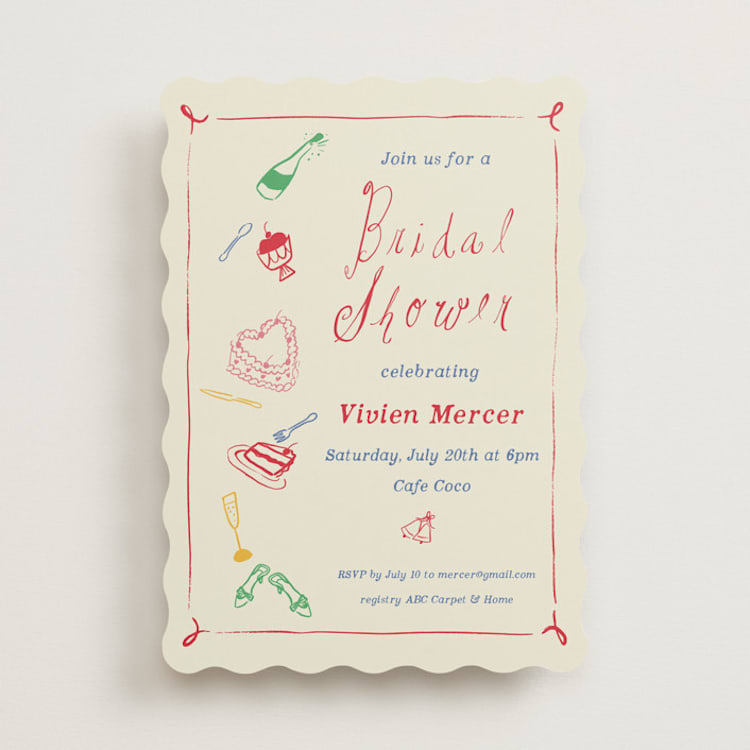 "Heights of Love" - Bridal Shower Invitations in Fruitcake by Sarah Rosenthal - Front
