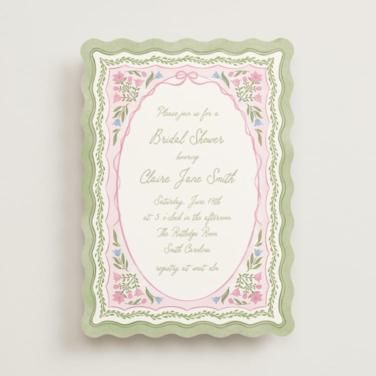 "Folk Garden" - Bridal Shower Invitations in Garden by Creo Study - Front