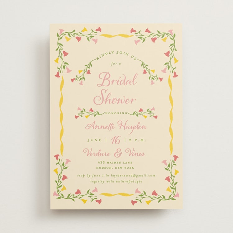 "Gardenia" - Bridal Shower Invitations in Golden by Sarah Rosenthal - Front