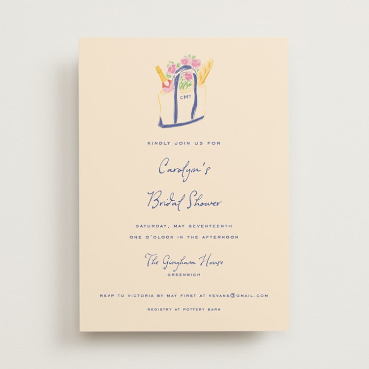 "Out East" - Bridal Shower Invitations in Cobalt by Sarah Rosenthal - Front