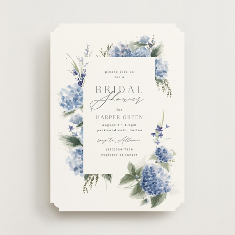 "english garden" - Bridal Shower Invitations in Sky by Kate Ahn - Front