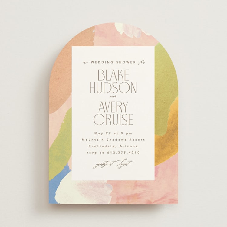 "Nature" - Bridal Shower Invitations in Apricot by Creo Study - Front