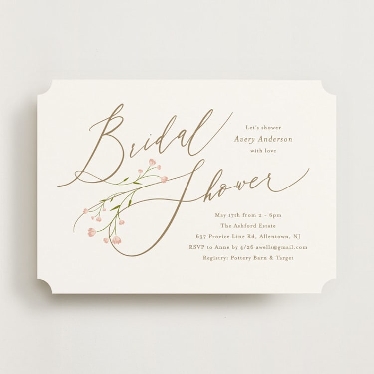 "Love is Blooming" - Bridal Shower Invitations in Petal by Jennifer Postorino - Front