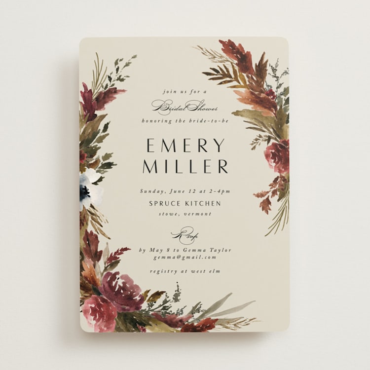 "poetique" - Bridal Shower Invitations in Autumn by Kate Ahn - Front