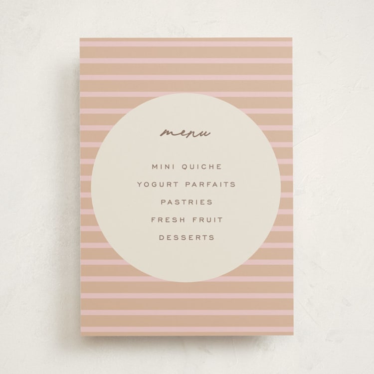"Polka Pop" - Baby Shower Menu Signs in Wildflower by Pixel and Hank - Front