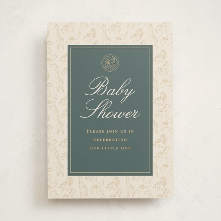 "Carousel of Sweet Beginnings" - Baby Shower Party Signs in Vanilla by Sabrin Deirani - Front