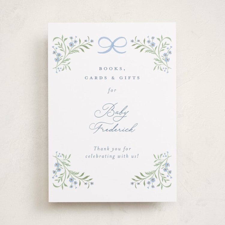 "Darling" - Baby Shower Party Signs in Sky by Paper Raven Co. - Front