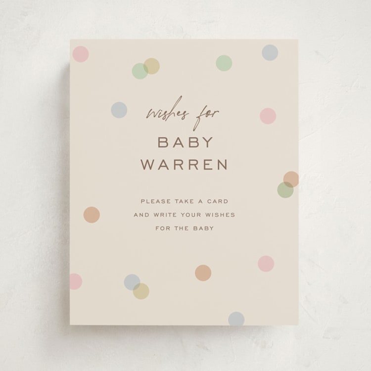 "Polka Pop" - Baby Shower Party Signs in Wildflower by Pixel and Hank - Front