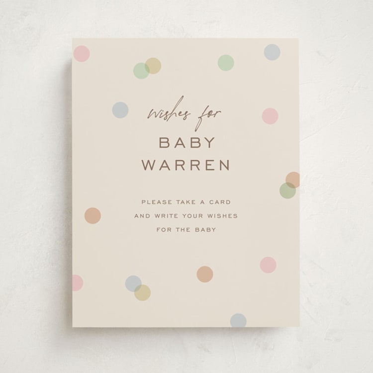 "Polka Pop" - Baby Shower Party Signs in Wildflower by Pixel and Hank - Front