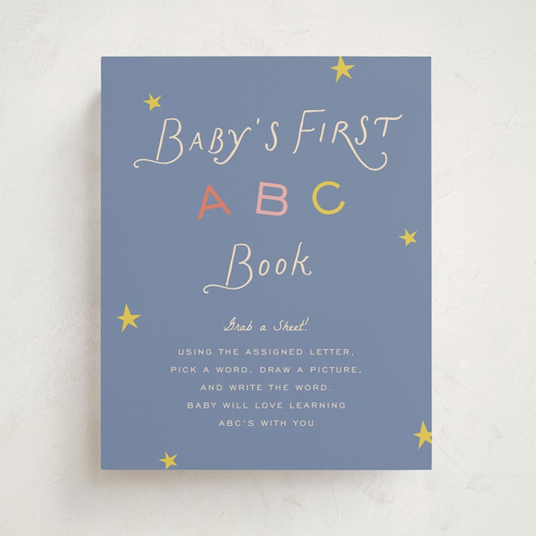 "On the way" - Baby Shower Party Signs in Sail by Pixel and Hank - Front