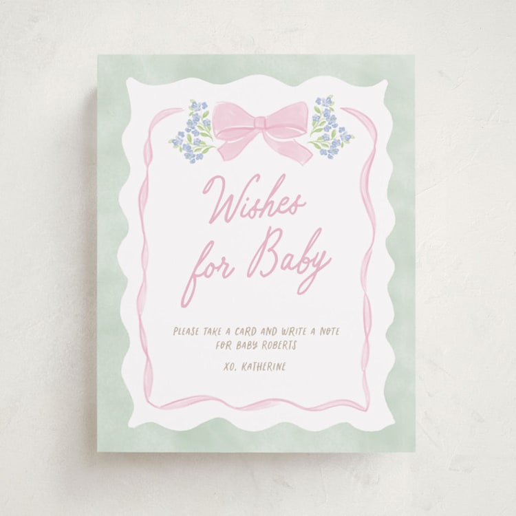 "Little fleur" - Baby Shower Party Signs in Cupcake by Creo Study - Front