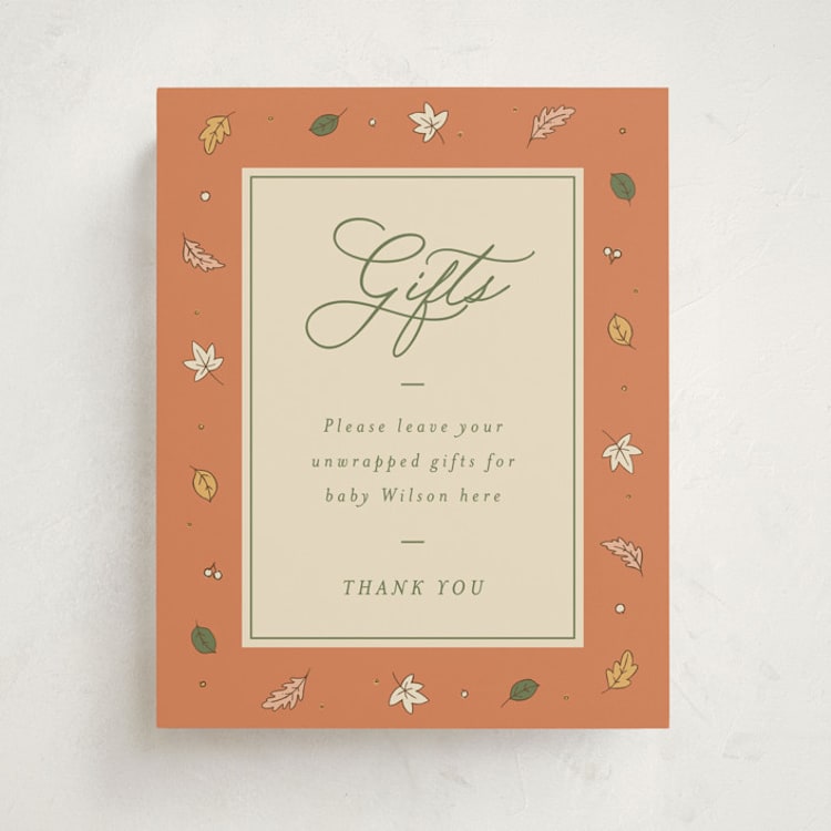 "Sweet Autumn" - Baby Shower Party Signs in Pie by letterfix - Front