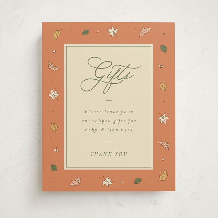 "Sweet Autumn" - Baby Shower Party Signs in Pie by letterfix - Front