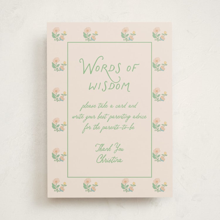 "Vintage blossom" - Baby Shower Party Signs in Sky by Creo Study - Front