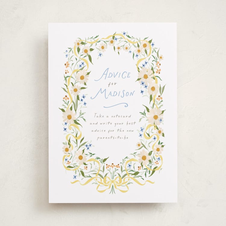 "Daisy Chain" - Baby Shower Party Signs in Sunshine by Erin L. Wilson - Front