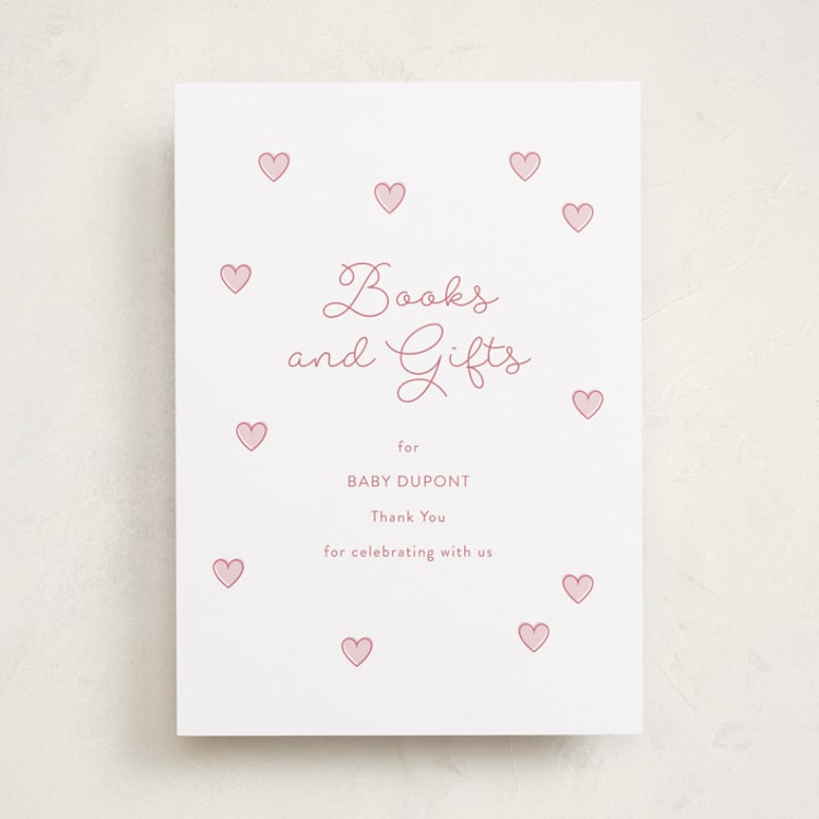 "Little Sweetheart" - Baby Shower Party Signs in Strawberry by Angela Garrick - Front