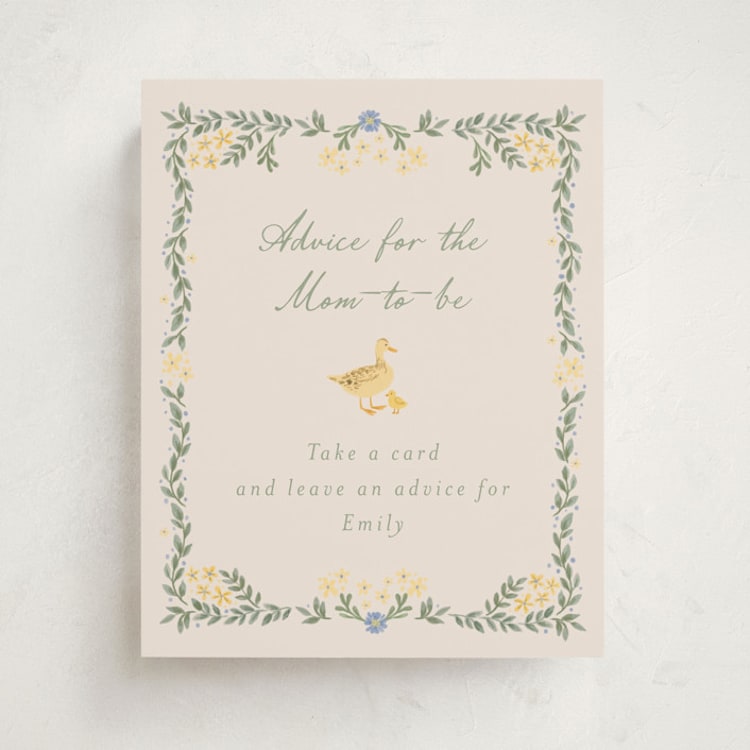 "Cottage Life" - Baby Shower Party Signs in Vanilla by frau brandt - Front