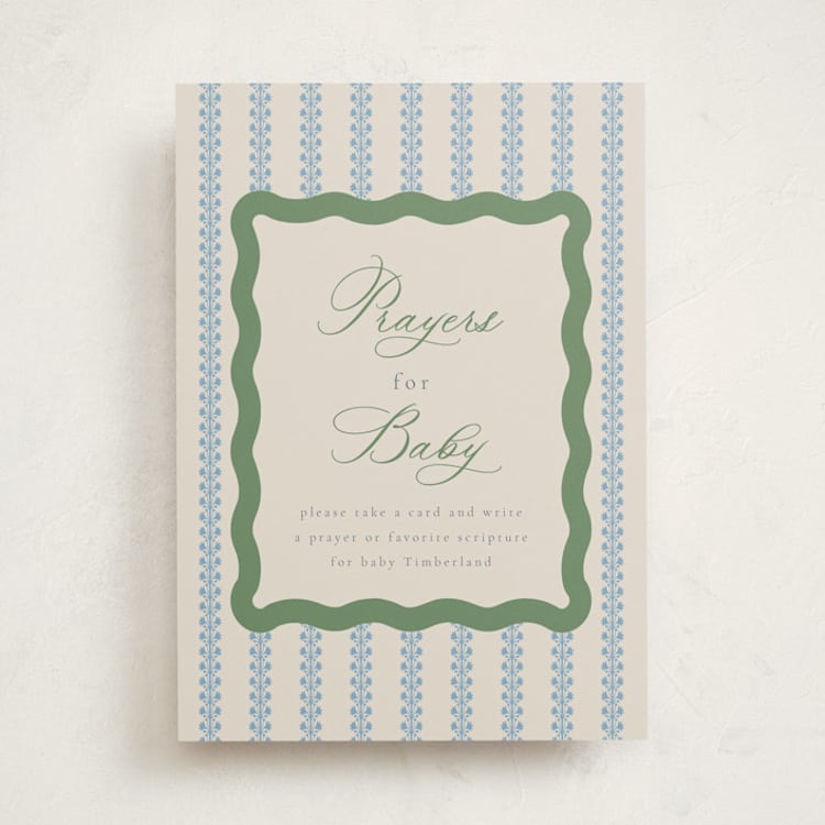 "wavy stripe" - Baby Shower Party Signs in Forest by Jen Owens - Front