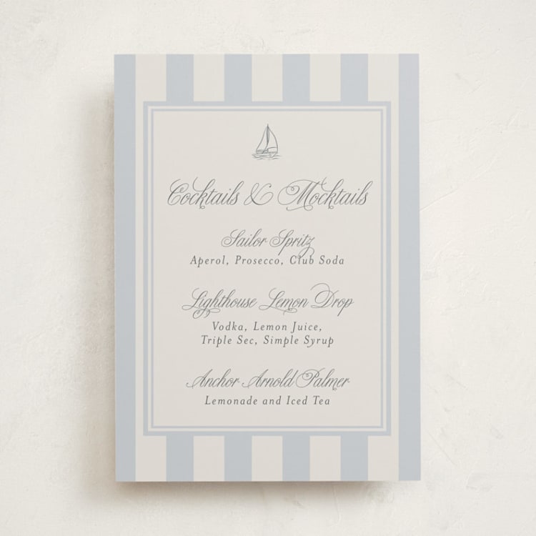 "On Board" - Baby Shower Bar Signs in Sailor by Stephanie Hawkes - Front