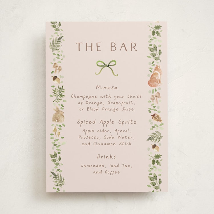 "Forest Baby Shower" - Baby Shower Bar Signs in Sand by frau brandt - Front