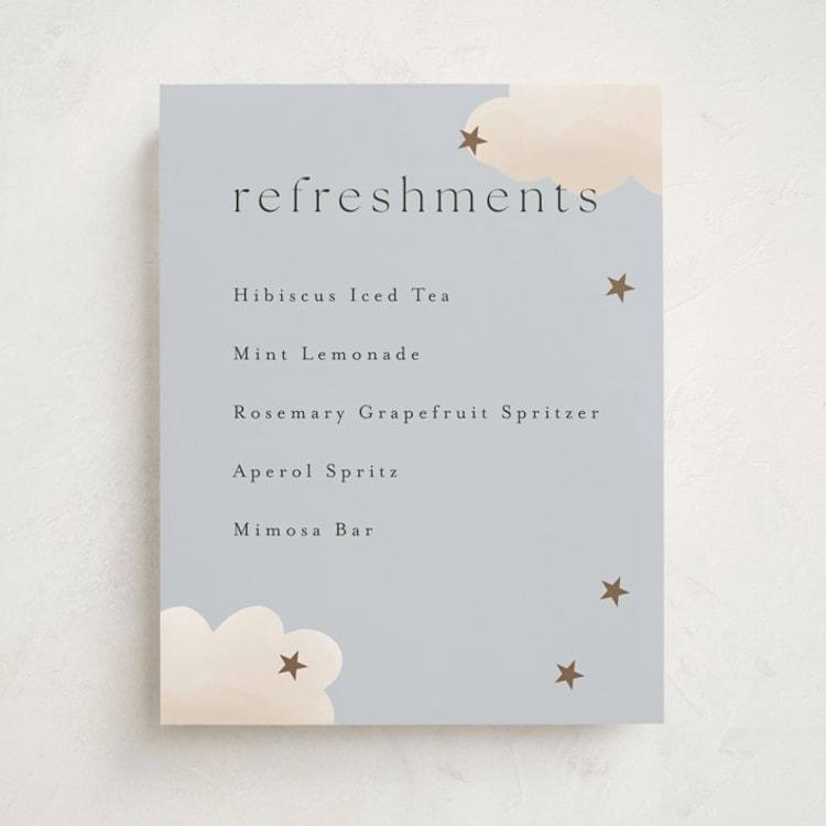 "Twinkle Twinkle" - Baby Shower Bar Signs in Sky by Joyce Pinheiro - Front