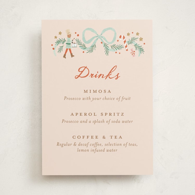 "Little Sugar Plum" - Baby Shower Bar Signs in Cream by Jennifer Wick - Front
