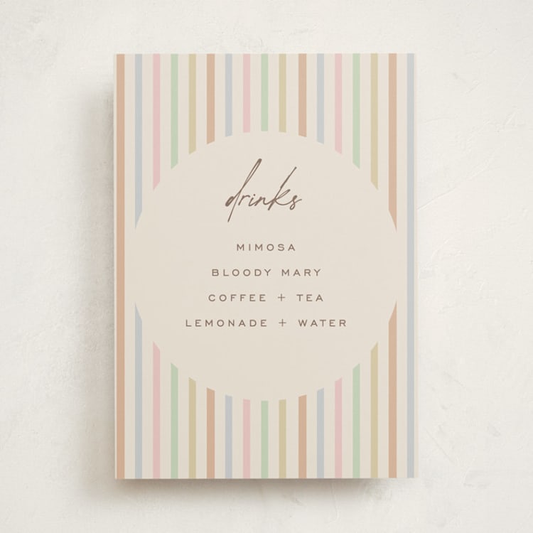 "Polka Pop" - Baby Shower Bar Signs in Wildflower by Pixel and Hank - Front