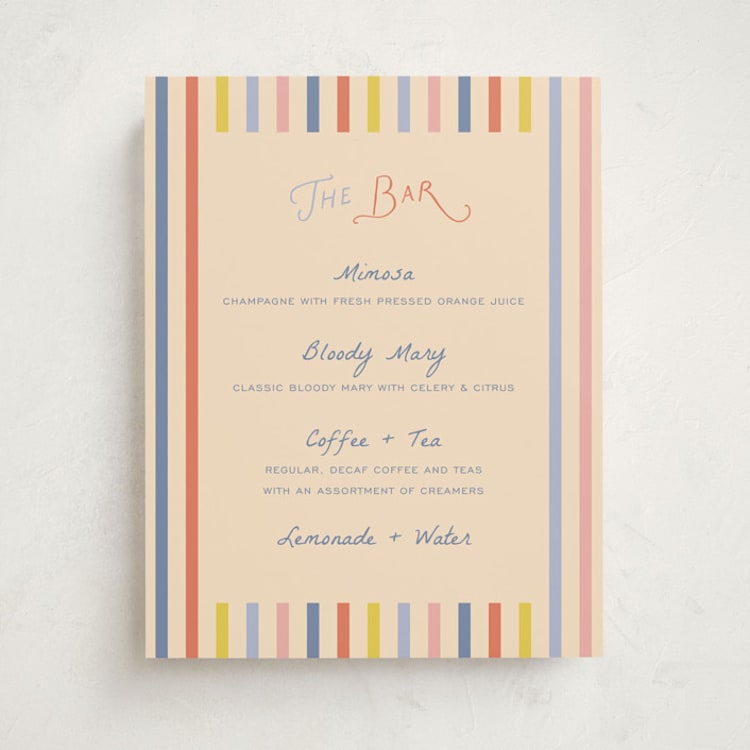 "On the way" - Baby Shower Bar Signs in Sail by Pixel and Hank - Front