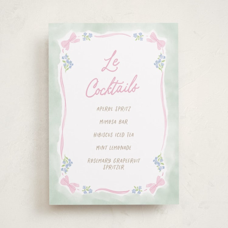 "Little fleur" - Baby Shower Bar Signs in Cupcake by Creo Study - Front