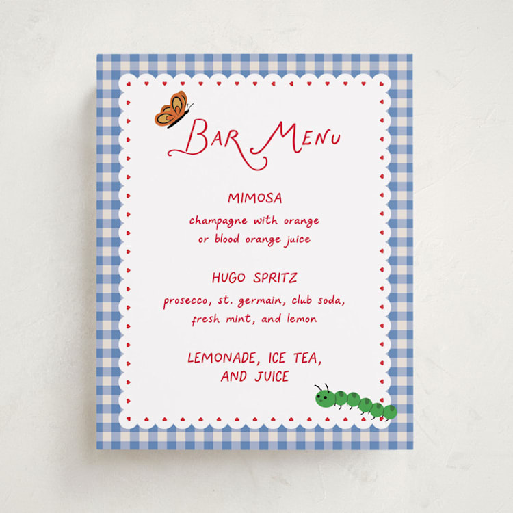 "Love Bug" - Baby Shower Bar Signs in Sky by Jennifer Lew - Front