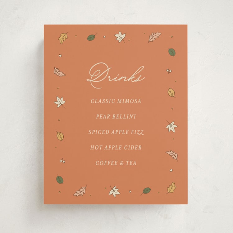 "Sweet Autumn" - Baby Shower Bar Signs in Pie by letterfix - Front