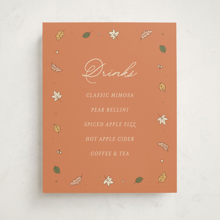 "Sweet Autumn" - Baby Shower Bar Signs in Pie by letterfix - Front