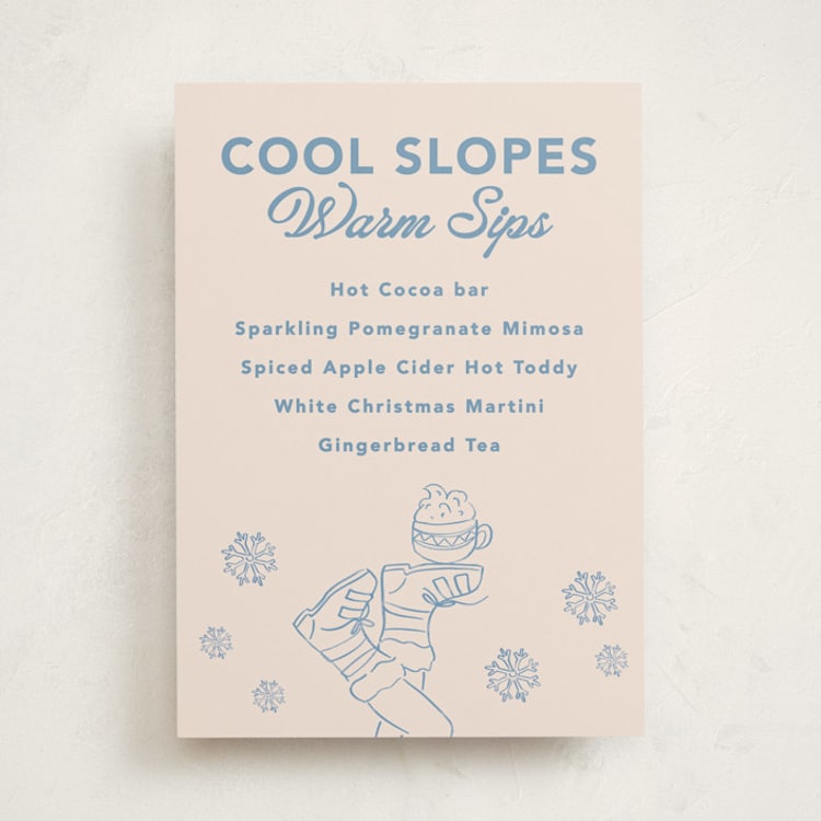 "Apres Ski" - Baby Shower Bar Signs in Frost by Creo Study - Front