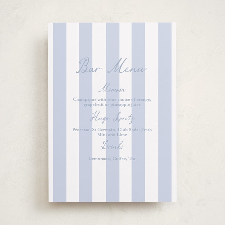 "Sail Boats Baby" - Baby Shower Bar Signs in Periwinkle by Angela Thompson - Front