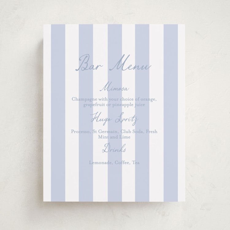 "Sail Boats Baby" - Baby Shower Bar Signs in Periwinkle by Angela Thompson - Front