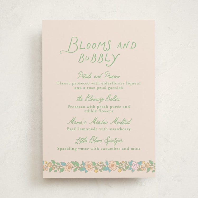 "Vintage blossom" - Baby Shower Bar Signs in Sky by Creo Study - Front