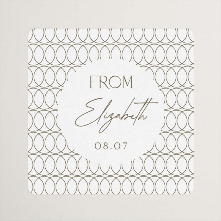 "Modern Take" - Bridal Shower Favor Stickers in Snow by Yaling Hou Suzuki - Front