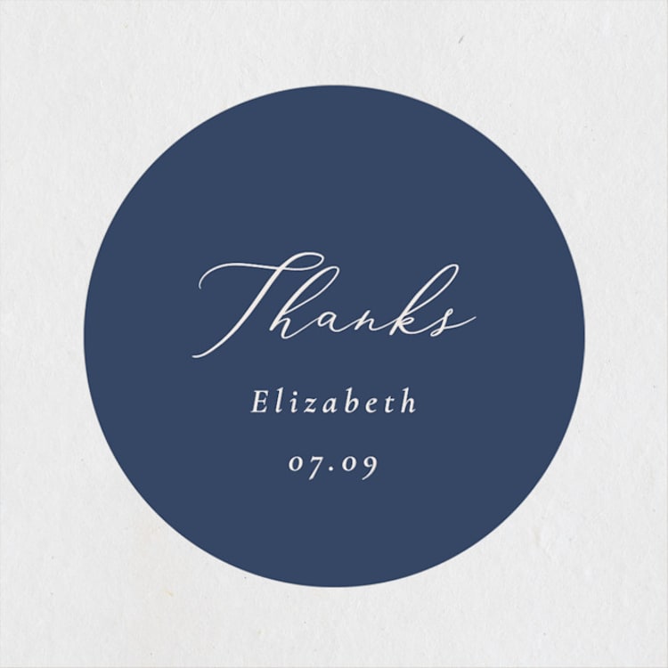 "Bow" - Bridal Shower Favor Stickers in Dusty Blue by Corinne Malesic - Front