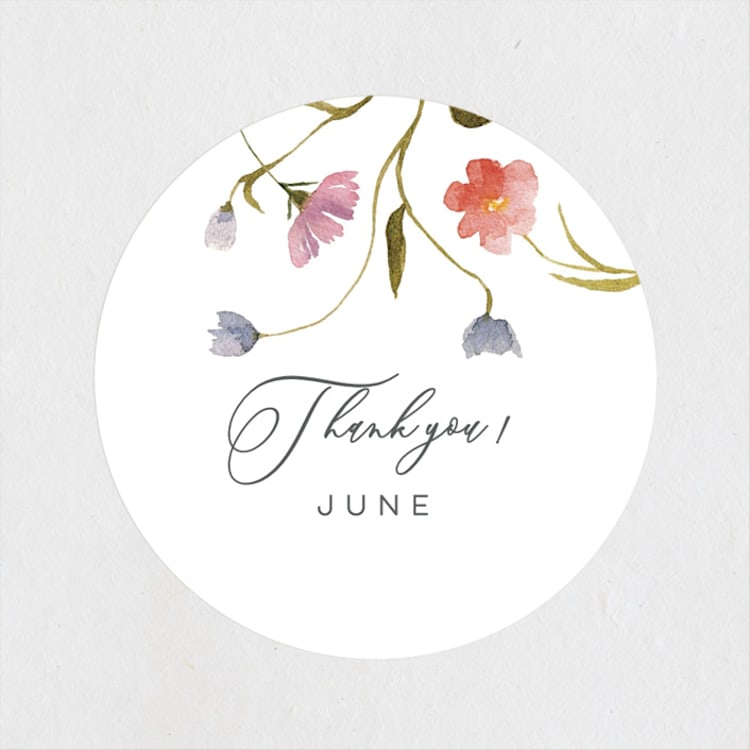 "Untied" - Bridal Shower Favor Stickers in Sherbert by Erin Hodges - Front
